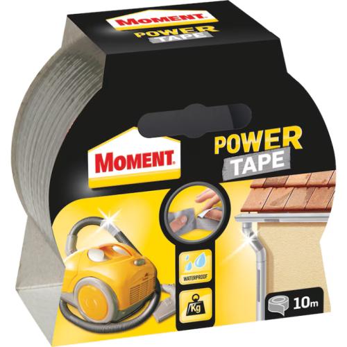 Banda autoadeziva Moment Power Tape, 10m x 50mm, argintiu